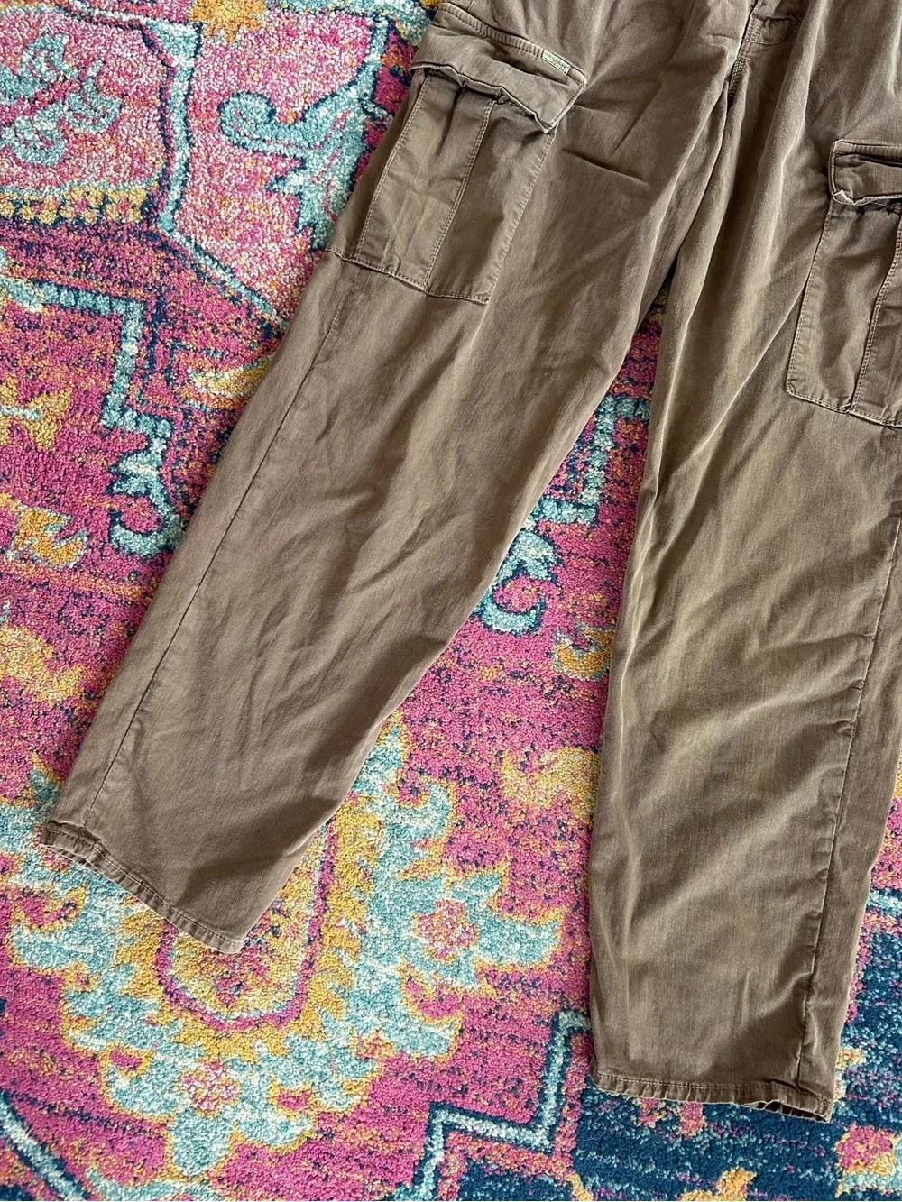 MOTHER | Women’s Brown Greaser Paperbag Pleated Belted Cargo Ankle Pants Size 26